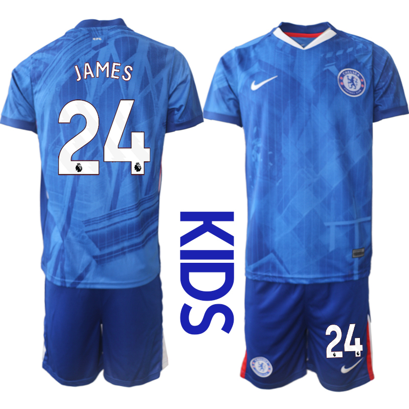 Youth 2025-2026 Club Chelsea FC home Blue #24 Soccer Jersey->youth soccer jersey->Youth Jersey